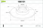 Bremsscheibe VALEO 186151