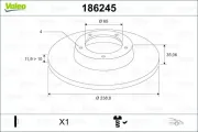 Bremsscheibe Vorderachse VALEO 186245