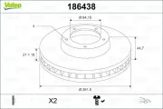 Bremsscheibe Vorderachse VALEO 186438