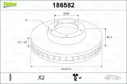 Bremsscheibe VALEO 186582