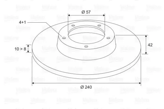 Bremsscheibe Hinterachse VALEO 186594 Bild Bremsscheibe Hinterachse VALEO 186594