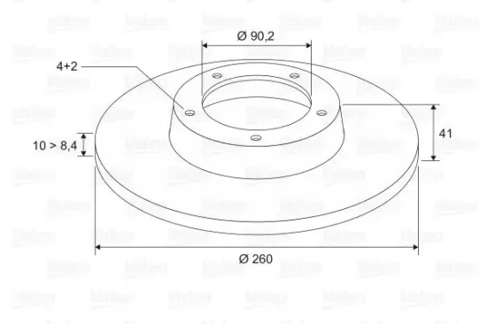 Bremsscheibe Hinterachse VALEO 186647 Bild Bremsscheibe Hinterachse VALEO 186647