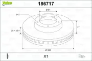 Bremsscheibe Vorderachse VALEO 186717