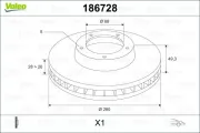 Bremsscheibe Vorderachse VALEO 186728