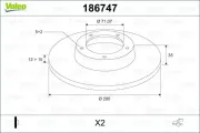 Bremsscheibe VALEO 186747