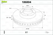 Bremsscheibe VALEO 186804