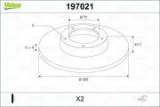 Bremsscheibe Hinterachse VALEO 197021