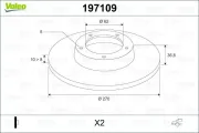 Bremsscheibe Hinterachse VALEO 197109