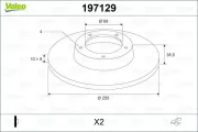 Bremsscheibe Hinterachse VALEO 197129