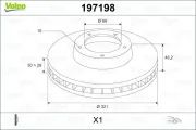 Bremsscheibe VALEO 197198