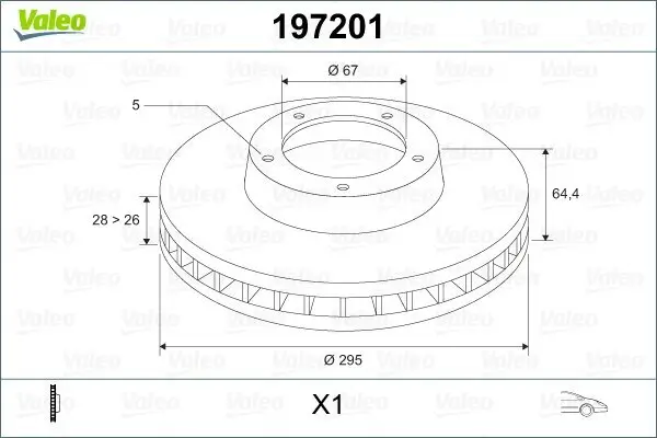 Bremsscheibe VALEO 197201