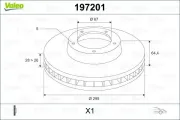 Bremsscheibe Vorderachse VALEO 197201