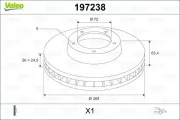 Bremsscheibe Vorderachse VALEO 197238