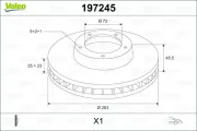 Bremsscheibe Vorderachse VALEO 197245