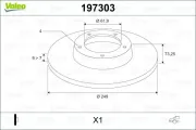 Bremsscheibe Hinterachse VALEO 197303