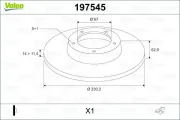 Bremsscheibe Hinterachse VALEO 197545
