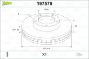 Bremsscheibe Vorderachse VALEO 197578