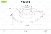 Bremsscheibe Hinterachse VALEO 197599