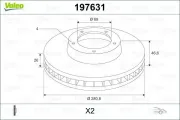 Bremsscheibe VALEO 197631