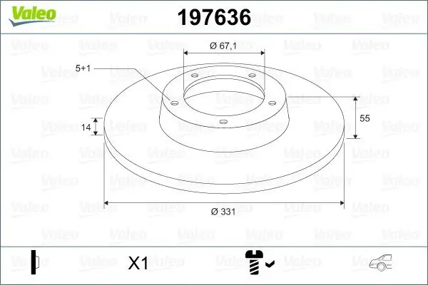 Bremsscheibe Hinterachse VALEO 197636