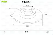 Bremsscheibe Hinterachse VALEO 197655