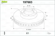 Bremsscheibe Vorderachse VALEO 197683