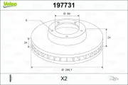 Bremsscheibe Vorderachse VALEO 197731