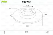 Bremsscheibe VALEO 197736