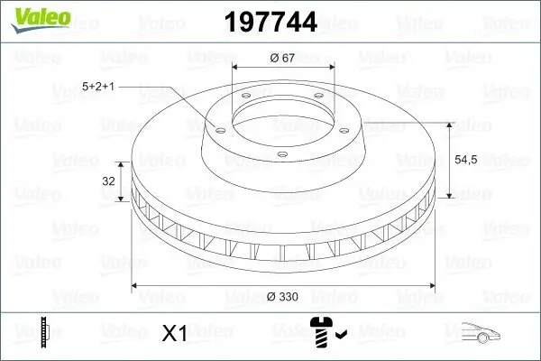 Bremsscheibe Vorderachse VALEO 197744