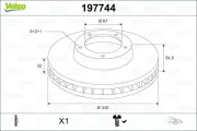 Bremsscheibe Vorderachse VALEO 197744