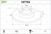 Bremsscheibe Hinterachse VALEO 197764