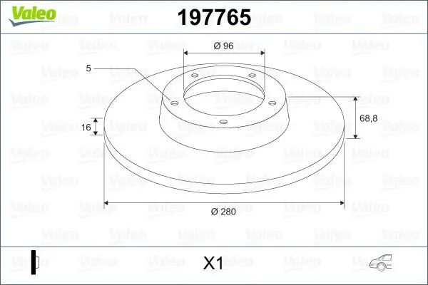 Bremsscheibe Hinterachse VALEO 197765