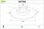 Bremsscheibe Hinterachse VALEO 197765