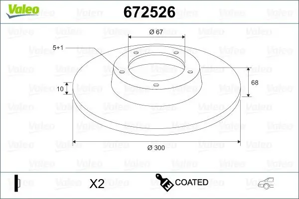 Bremsscheibe VALEO 672526