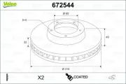 Bremsscheibe Hinterachse VALEO 672544
