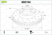 Bremsscheibe VALEO 886194