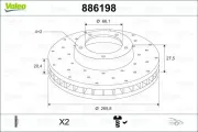 Bremsscheibe VALEO 886198