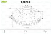 Bremsscheibe VALEO 886208