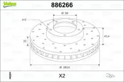 Bremsscheibe VALEO 886266