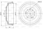 Bremstrommel Hinterachse VALEO 237014