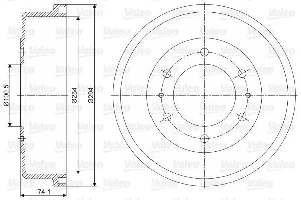 Bremstrommel Hinterachse VALEO 237065