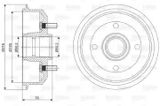 Bremstrommel Hinterachse VALEO 237066