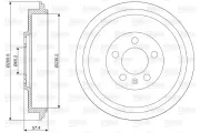 Bremstrommel Hinterachse VALEO 237085