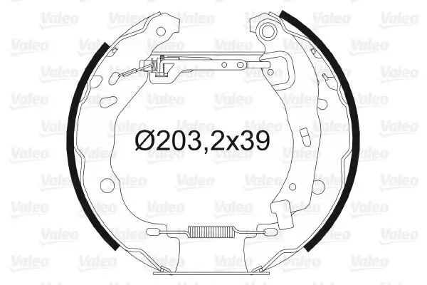 Bremsbackensatz Hinterachse VALEO 554726