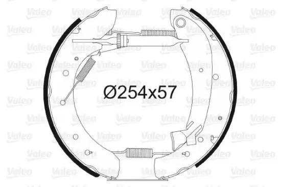Bremsbackensatz Hinterachse VALEO 554881 Bild Bremsbackensatz Hinterachse VALEO 554881