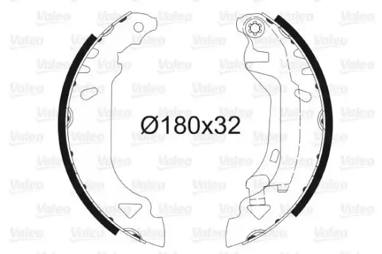 Bremsbackensatz Hinterachse VALEO 562061 Bild Bremsbackensatz Hinterachse VALEO 562061