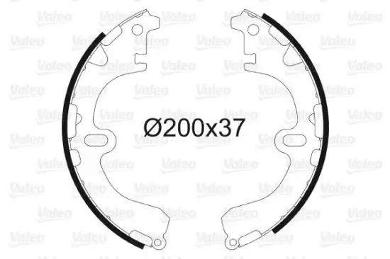 Bremsbackensatz Hinterachse VALEO 562563 Bild Bremsbackensatz Hinterachse VALEO 562563