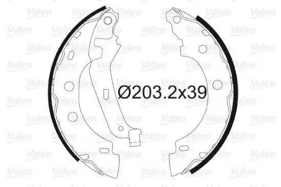 Bremsbackensatz Hinterachse VALEO 562642 Bild Bremsbackensatz Hinterachse VALEO 562642
