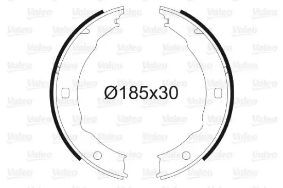 Bremsbackensatz, Feststellbremse Hinterachse VALEO 562738 Bild Bremsbackensatz, Feststellbremse Hinterachse VALEO 562738