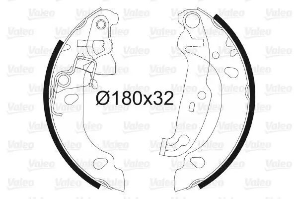 Bremsbackensatz Hinterachse VALEO 562771